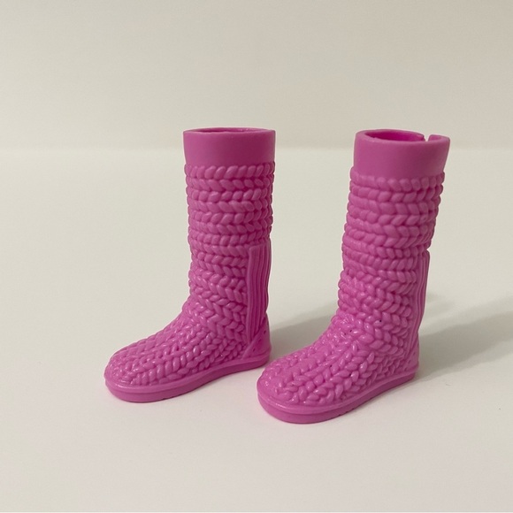Vintage Mattel Barbie Cable Knit Pattern Boots - Picture 1 of 9